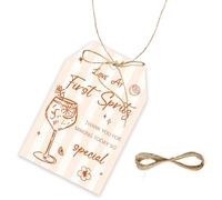 50pcs Love at First Spritz Thank You Tags, Aperol Spritz Bridal Shower Gift Tag with String for Girl, Citrus Thank You Paper Tags for Bachelorette/Wedding Party Favors