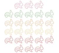 50pcs Lovely Rabbit Shaped Paper Clips Metal Note for Office Use | Creative Cartoon Style, Strong Grip for Letters and Journals, Easy Attach and Remove, Decorative Charm Color Random Color