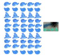 50PCS Luminous Mini Resin Animals,4 Styles Tiny Resin Animals,Luminous Minis R/esin Tiny Seal Figurines Glow in The Dark,Little Plastic Animal Figurines for Micro Landscape Fairy Garden Dollhouse
