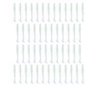 50Pcs Luminous White Soft Plastic Lures T-Tail Grub Worm Baits Fish Tackle Accessories Ideal for Trapping Bass Trout Salmon