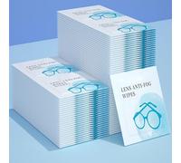 50Pcs Luxury Individually Wrapped Disposable Eyeglass Cleaning Anti Fog Wet Wipes; Portable Multifunction Anti Fog Lens Wipes for Clean Eyeglasses, Lens,Cameras, Cell Phone and More