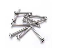 50pcs M1 .2 .4 .6 M2 .5 M3 M4 Mini Small A2 304 Stainless Steel Cross Pan Head Screw Round Bolt 2-30mm(2mm,M2)