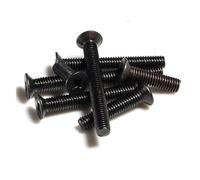 50pcs M1.2 M1.4 M1.6 M2 M2.5 M3 M3.5 M4 Mini Small Black 304 Stainless Steel Cross Flat Countersunk Head Screw Bolt(Carbon zinc plated,6MM_M1.4)