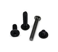 50pcs M1.2 M1.4 M1.6 M2 M2.5 M3 M4 Black Small Ultra Thin Wafer Flat Head Screw Bolt for Laptop Notebook Phone Glasses(2.5mm,M1.6)