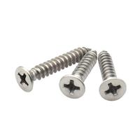 50pcs M1.4 M1.5 M1.7 304 Stainless Steel Flat Head Self-Tapping Screws Countersunk Tapping(12mm,M1.7 X 50pcs)