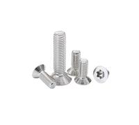 50pcs M1.6 M2 .5 M3 M4 M5 M6 M8 304 A2-70 stainless steel GB2673 Six-Lobe Torx Flat Countersunk Head Screw Six Lobe Bolt(12mm,M1.4 50pcs)