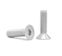 50pcs M1.6 M2 .5 M3 M4 M5 M6 M8 M10 DIN7991 304 Stainless Steel Hexagon Hex Socket Head Flat Countersunk Allen Bolt Screw(30mm,50pcs M2.5)
