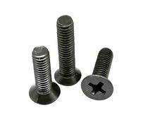 50pcs M1 M1.2 M1.4 M1.6 M2 M2.5 M3 M3.5 M4 Tiny Small Micro Black Steel Cross Phillips Flat Countersunk Head Screw Bolt L=2-30mm(5mm,M3.5)