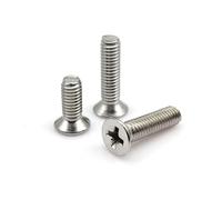 50pcs M1 M1.2 M1.4 M1.6 M2 M2.5 M3 M4 Tiny Mini Repair Fix Laptop Computer Phone Toys Cross Flat Countersunk Head Screw(304 stainless steel,22MM_M4)