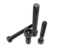 50pcs M2 .5 M3 M4 M5 M6 M8 Black Grade 12.9 Steel DIN912 Hexagon Hex Socket Cap Allen Head Screw Bolt Lengthened Long 4-100mm(60mm,M3 50pcs)