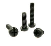 50pcs M2 .5 M3 M4 Nylon Plastic Phillips Pan Head Screw Cross Round Bolt Black White Color Insulated(Black,50pcs M3x5mm)