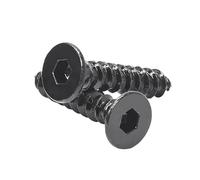 50pcs M2 M2.3 M2.6 Hex Socket Flat Head Self Tapping Screw 8.8 Grade Carbon Steel Countersunk Allen Head Wood(8mm,M2 50pcs)