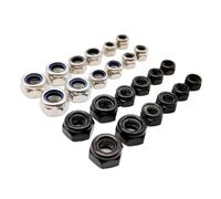 50pcs M2 M2.5 M3 M3.5 M4 M5 M6 304 Stainless Steel Black Steel Zinc-Plated Hex Nylon Insert Lock Nut Self-Locking Nylock Locknut(Black carbon steel,M3.5)