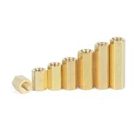 50pcs M2 M2.5 M3 M4 M5 Brass Hex Male Female Standoff Pillar Stud Mount Spacer Hexagon Motherboard Hollow Bolt Screw(6mm(50pcs),M2)
