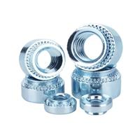 50Pcs M2 M2.5 M3 M4 M5 M6 Slab Thickness 1.4mm 1.0mm 0.8mm Carbon Steel Rivnut Self-Clinching Insert Nutsert Press Rivet Nut(Slab 0.8 mm(A),M2.5 50PCS)