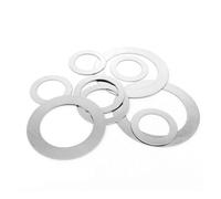 50pcs M2 M3 M4 M5 M6 To M40 DIN988 304 Stainless Steel Adjusting Ultrathin Precision Shim Gasket Ultra Thin Flat Wafer Washer(M5x10xThick 50pcs)