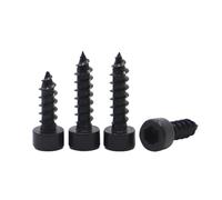 50pcs M2M2.6M3M3.5 Grade 8.8 Black Carbon Steel Hex Socket Hexagon Cap Head Self Tapping Screw(5mm,M2 50pcs)