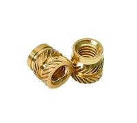 50pcs M3 Brass Heat Insert Nut Knurled Hot Melt Insertnut Heating Inserts 3d Printer Threaded(4mm,M3*5mm)