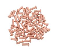 50pcs M3 Metal Solid Rivets Dome Head 8mm Fasteners | Half-round Profile, Golden Metal Finish, Secure Thin-panel Joints, Suitable for Grounding Shoes and LED Housings