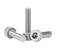 50pcs M4 304 Stainless Steel (A2) Hex Socket Cap Head Allen Bolts