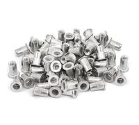 50pcs M4 Aluminium Rivet Nuts - Corrosion-Resistant Nutserts for Secure Fastening - Flat Head, Durable & Lightweight, Ideal for Metal, Plastic, and Outdoor Applications