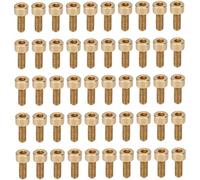 50Pcs M4 Cap Hex Socket Screw, Pure Copper Fastener Hardware, Smooth Surface Anti - Rust Industrial Supplies with Uniform Thread Pitch for Machinery and Electronics (M4*10)