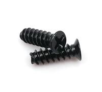 50pcs M4 M5 L= 8-15mm Cross Countersunk Head Screw Bolt For PC Case Cooling Fan Heat Dissipation Fix Mount DIY Computer A (Color : Black_M5x15mm)