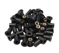 50pcs M5 Universal Fairing Fasteners Windscreen Windshield Screws Bolts Nut Black Metal Rubber for Motorcycle 1996-2023