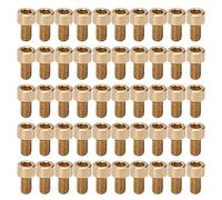 50Pcs M6 Cap Hex Socket Screw, Pure Copper Fastener Hardware, Smooth Surface Rust Resistant Screws with Uniform Thread Pitch for Industrial Machinery and DIY Projects (M6*10mm)