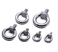 50pcs M6 Stainless steel eye bolt A4 316 marine grade lifting threaded ring (50, M6)