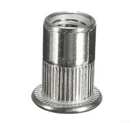 50pcs M6 Thread 304 Stainless Steel Flat Head Rivet Nut Nutsert Compatible With Various Industrial Applications Including Automotive Aviation And Railways
