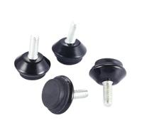 50Pcs M6 Thread Furniture Levelers Adjustable Leg Table Leveling Feet Pad Black Base for Tables Chairs Cabinets Riser(Black)