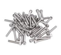 50Pcs M8x1.25 Socket Cap Screws, Stainless Steel Bolt Fasteners A2-70 DIN 912 Coarse Thread, Resistant for Indoor Outdoor DIY Engineering Projects (M8*50)