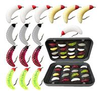 50Pcs Maggot Fly Fishing Wet,Trout Flies,Deadly Under Indicato
