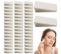 50Pcs Makeup Sponge, Latex Makeup Sponges, Wedge Beauty Blender Sponge White Blenders for Powder and Liquid