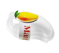 50pcs Mango Cake Box Transparent Yellow Cupcake Plastic Boxes with Lid Cheese Ice Cream Fruit Mousse Packaging Box