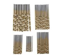 50pcs Many Kinds Of High Speed Steel Titanium Coated Twist Drill Bit Straight Shank Bit Hand Drill