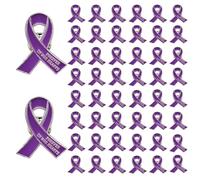 50Pcs Memorial Ribbon Pins Brooch For Funeral Mourning Event, S, Metal, no gemstone