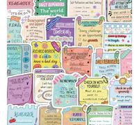 50Pcs Mental Health Journal Stickers, Reminders Motivational Stickers Inspirational Positive Waterproof Affirmation Sticker for Laptop Scrapbook Journal Scrapbook