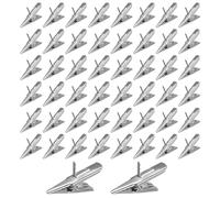 50pcs Metal Alligator Clips Metal Alloy Clip Crocodile Clamps for Xmas Christmas Tree Ornament Memo Photo Picture Clips Holder Christmas Crafts