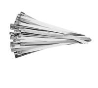 50pcs Metal Corrosion Cable Ties 304 Steel Multi-Purpose Cable for Boat/Outdoor Self-Locking Ties