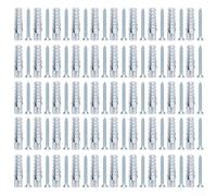 50pcs Metal Self Tapping Screws with Expansion Tube Anchors Set for Reliable and Stable Fastening Solutions (50pcs M8)