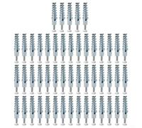 50pcs Metal Self Tapping Screws with Expansion Tube Anchors Set for Reliable and Stable Fastening Solutions (50pcs M6)