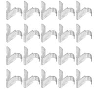 50pcs Metal Shelving Clips, Iron Shelf Supports for Cabinets and Storage | Tool-free Setup Helps Replace Lost Parts, Adjust Spacing, Prevent Sagging, Silver Finish, 2.5x2x1.5cm