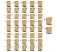 50pcs Metallic Organza Bags - High Quality Gift Bags for Jewellery Sweets Party 7 x 9 cm (Silver 5 x 7 cm)