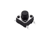 50pcs Micro SMD Tactile Tact Push Button Switch 4 Pins On Off Momentary Reset 6x6 12V Black Electronic Set H=4.3/5/6/7/8/9/10mm(H9.0mm 50pcs)