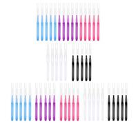 50Pcs Micros Eyebrow Brush With Caps Brow Lamination Brush Spoolie For Brow Eyelash Brush Lash Filler Eyebrow Lift Tool Micros Eyebrow Brush With Caps