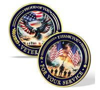 50Pcs Military Veterans Challenge Coin Bulk Eagle and Flag Thank You for Your Service Coin Appreciation Honoring All Veteran Gifts for Military Soldiers
