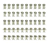 50Pcs Mini Alien Figures, Tiny Glow in the Dark Alien Figurine for Kids Small Halloween Toys for Party Favors