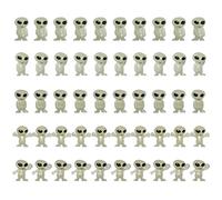50Pcs Mini Alien Figures, Tiny Glow in The Dark Alien Figurines for Kids Halloween Party Favors
